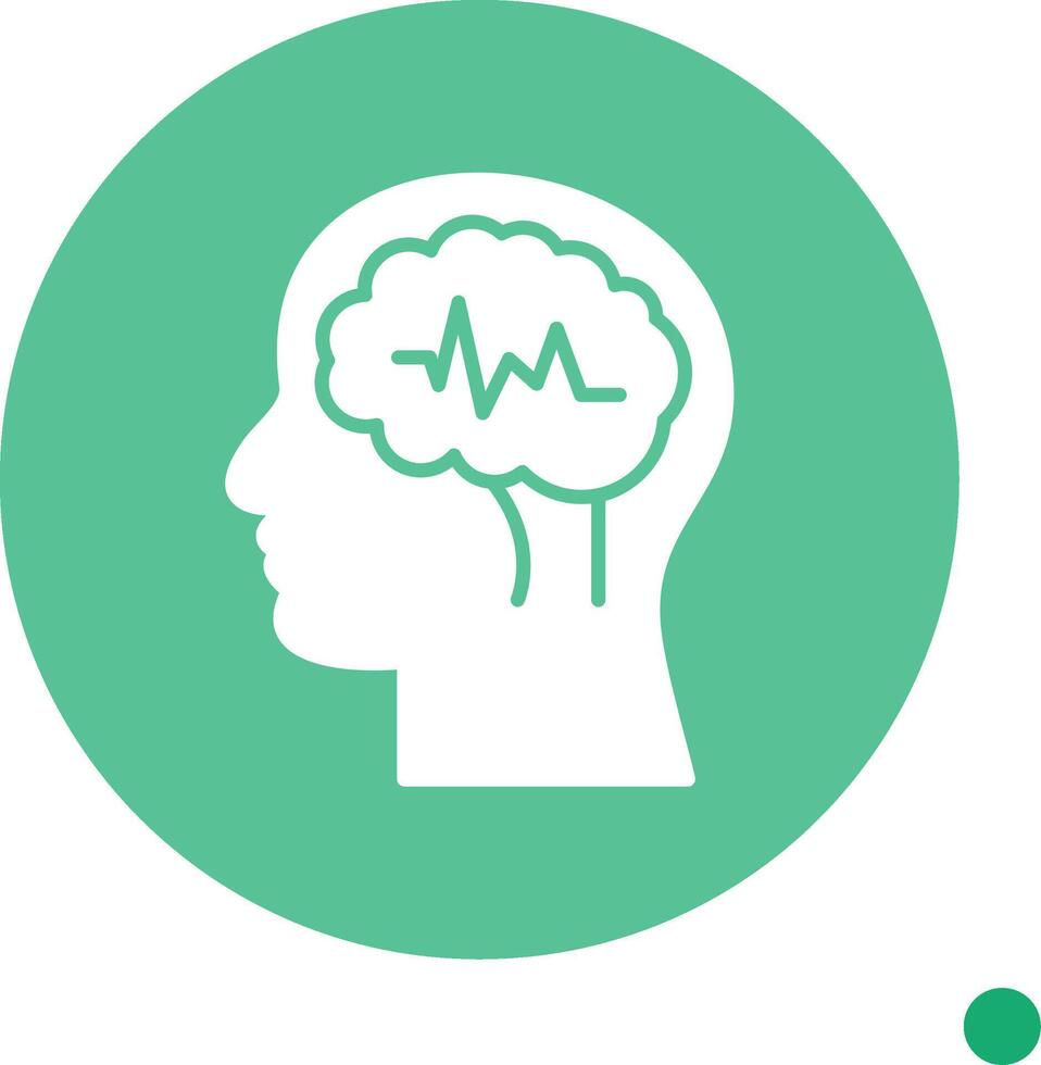 Epilepsy Long Shadow Circle Icon vector