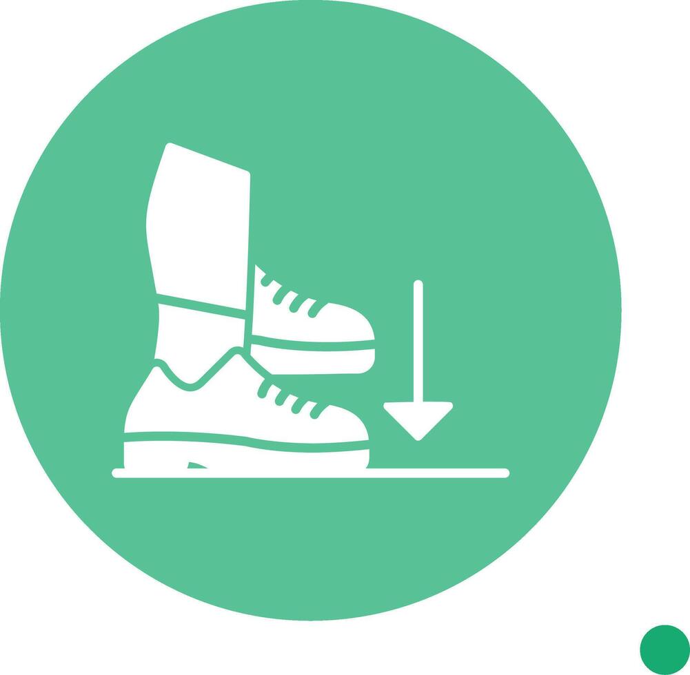 Stamp Long Shadow Circle Icon vector