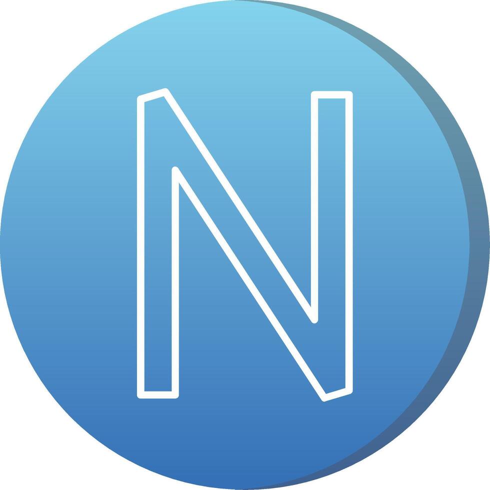 Capital N Icon vector