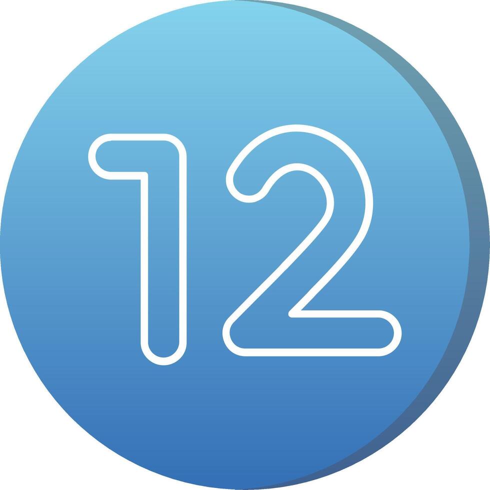 Thirteen Long Shadow Circle Icon vector