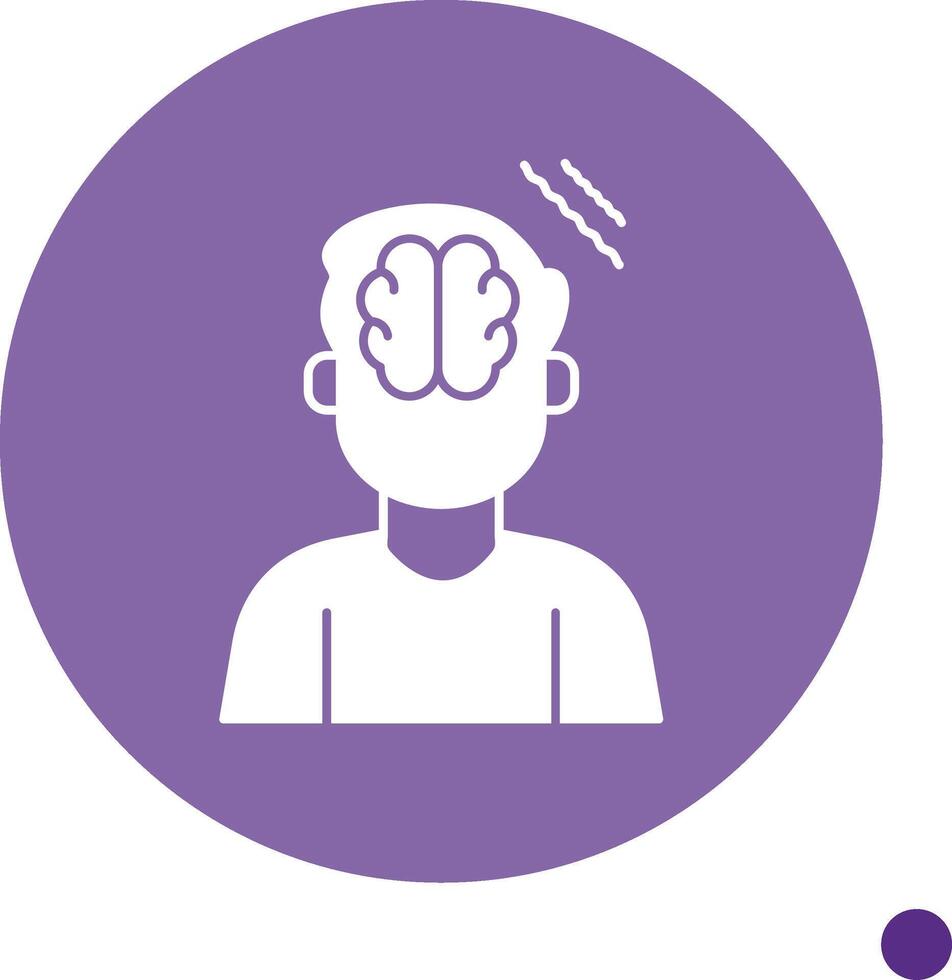 Parkinson Long Shadow Circle Icon vector