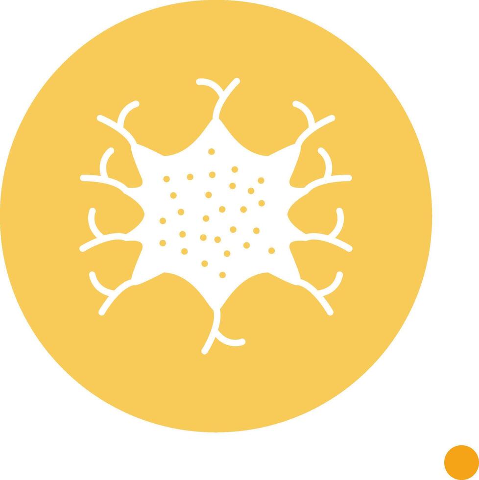 Microglia Long Shadow Circle Icon vector