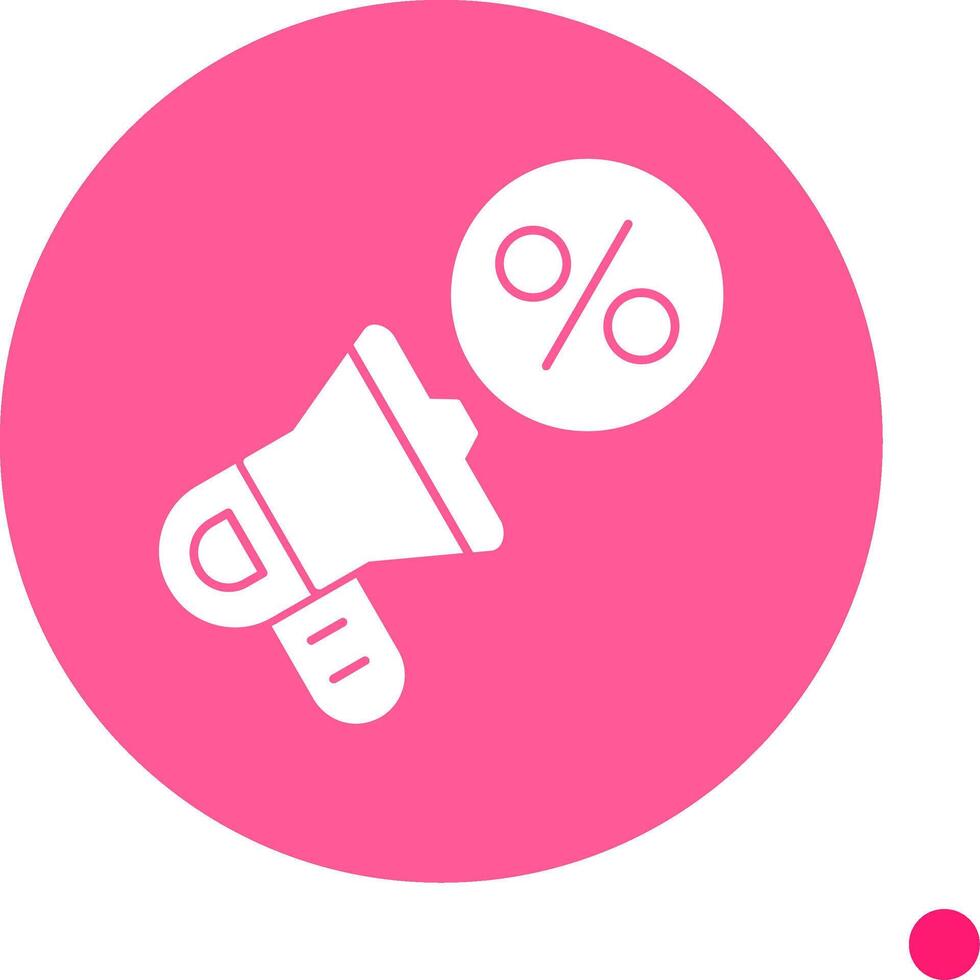 Promotion Long Shadow Circle Icon vector