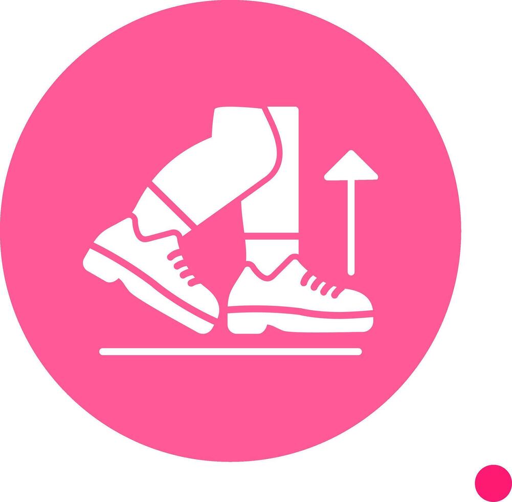Hop Long Shadow Circle Icon vector