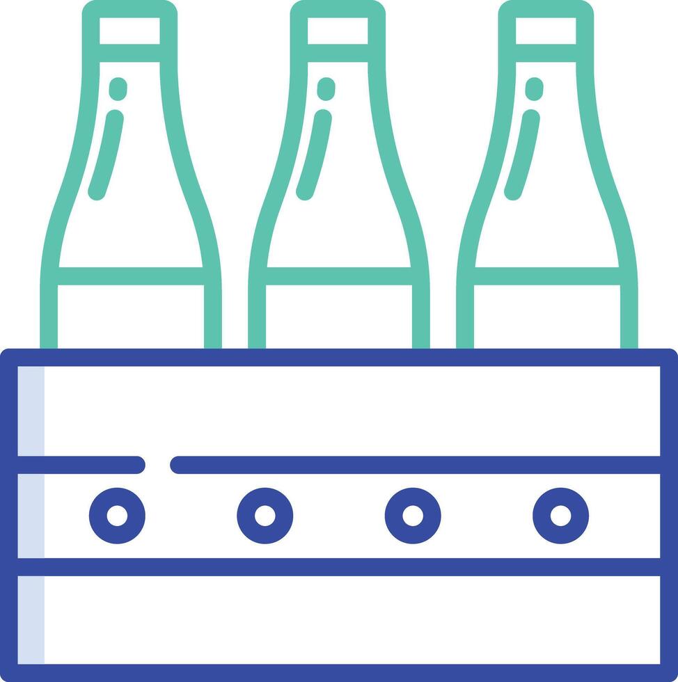 Milk Crate outline color illustration vector