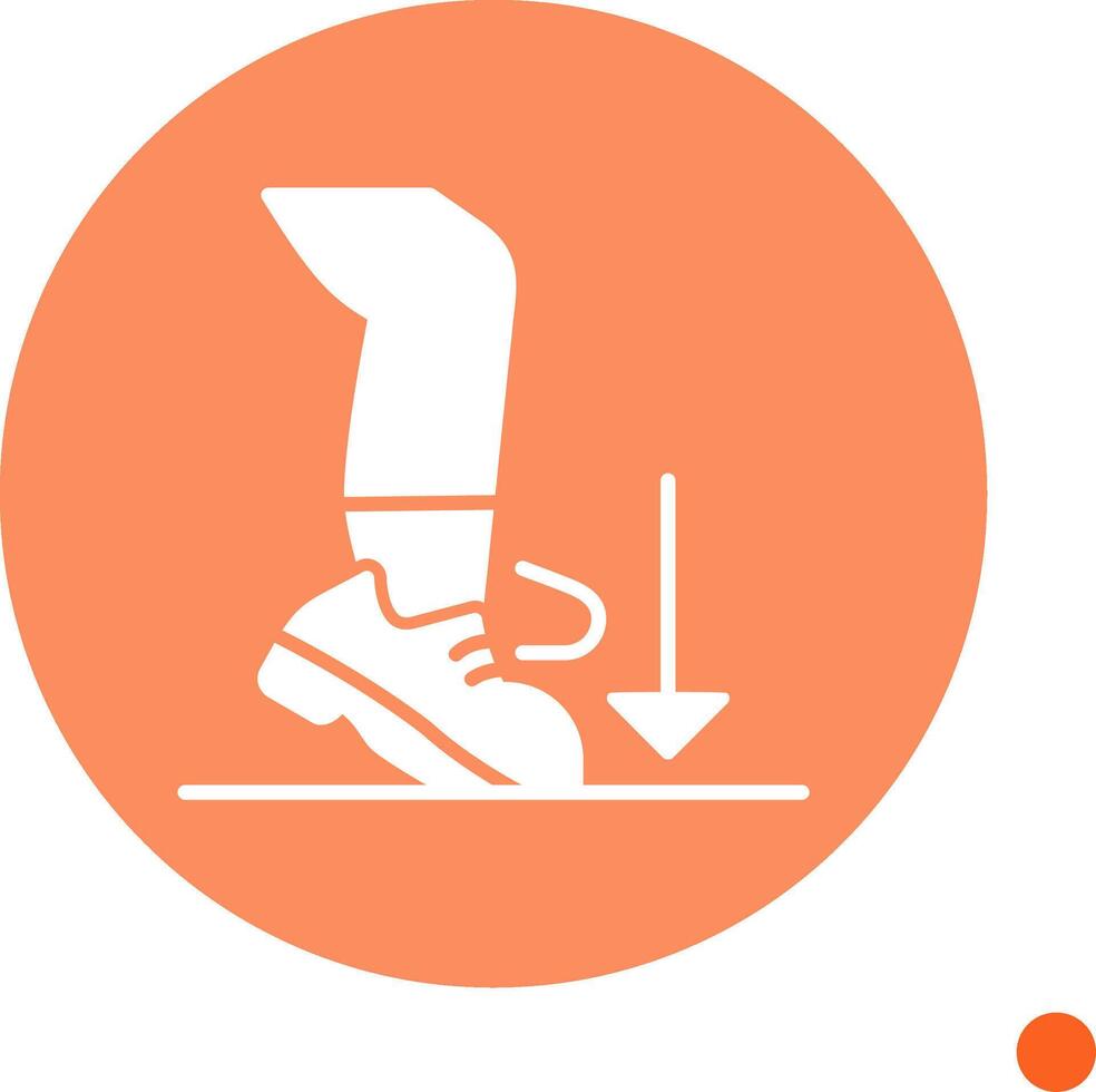 Ball Dig Long Shadow Circle Icon vector