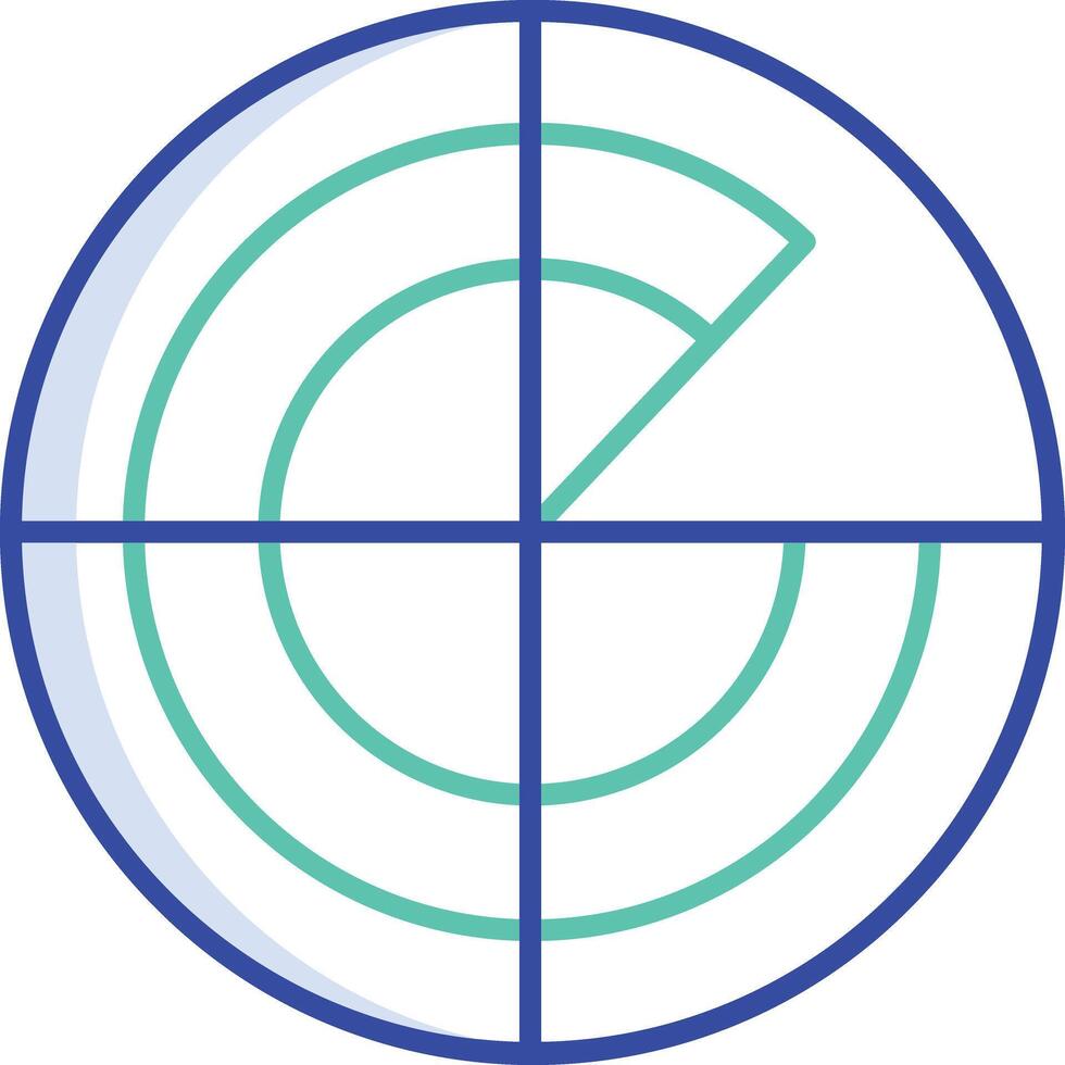Radar outline color illustration vector