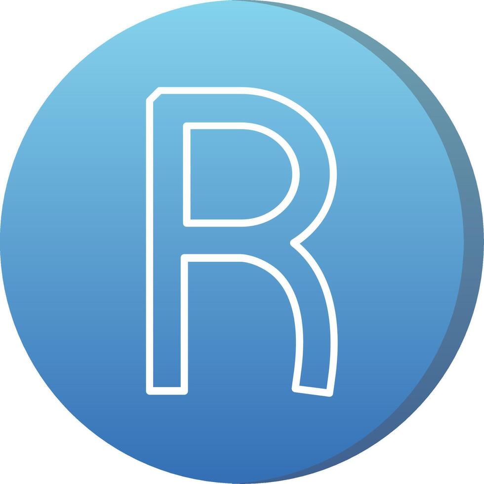 Capital R Icon vector