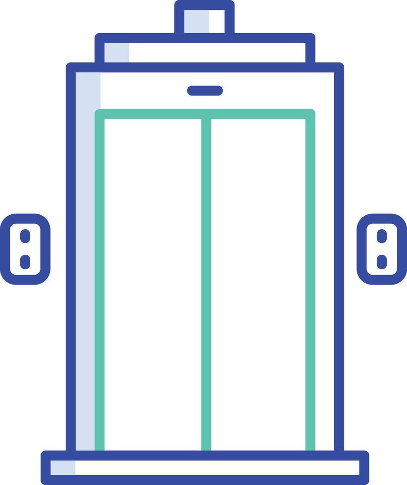 Elevator outline color illustration vector