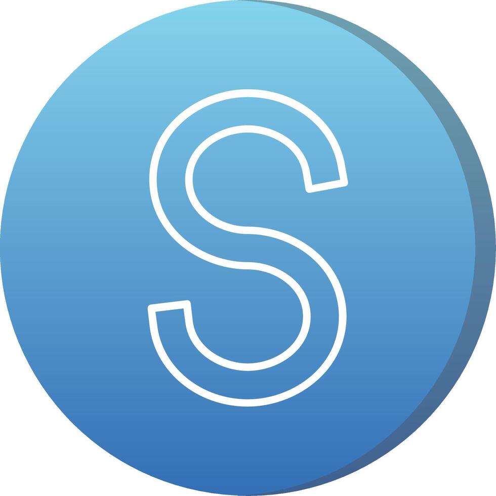 Capital S Icon vector