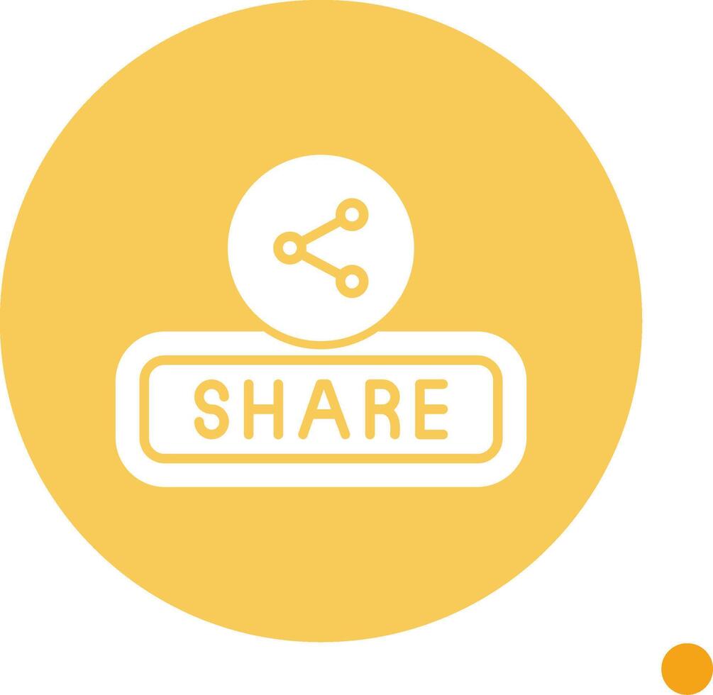 Share Long Shadow Circle Icon vector