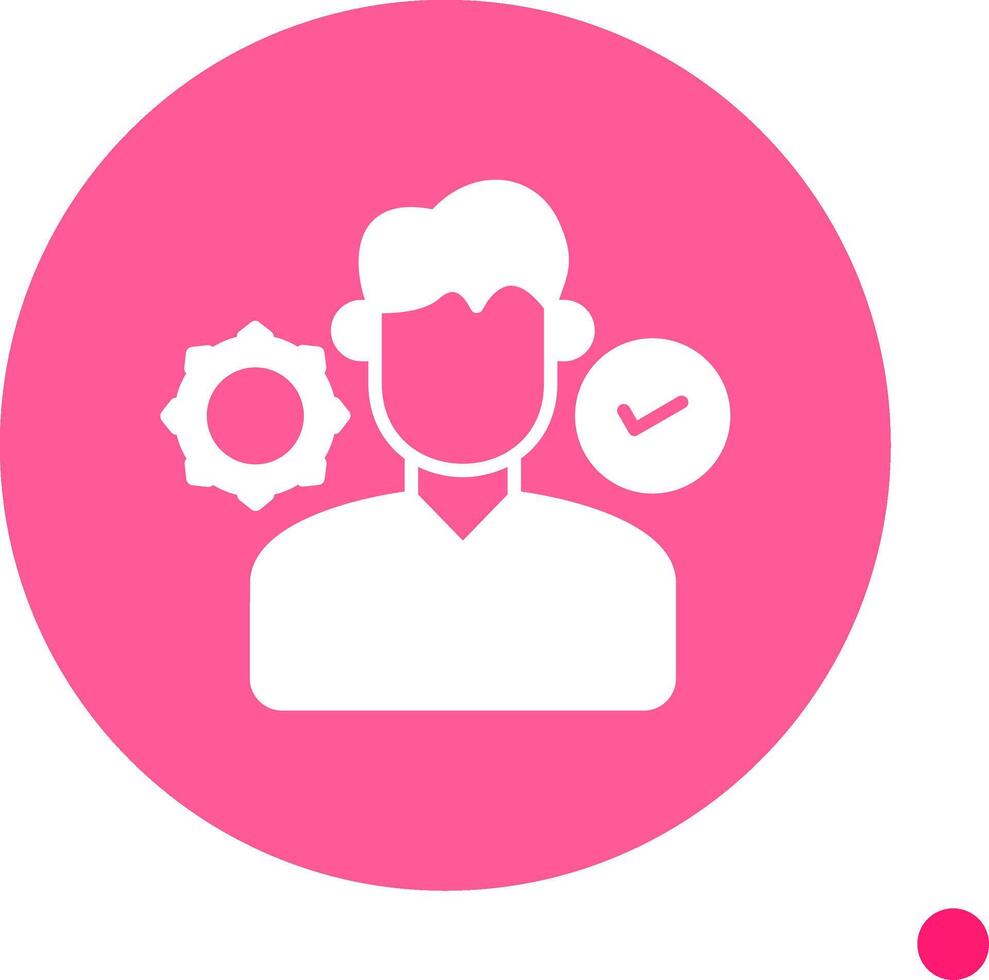 Coach Long Shadow Circle Icon vector