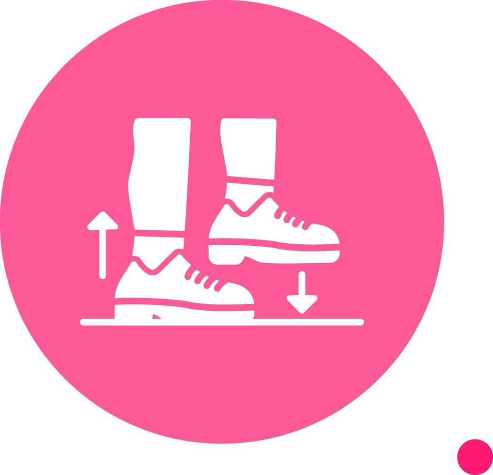 Step Long Shadow Circle Icon vector