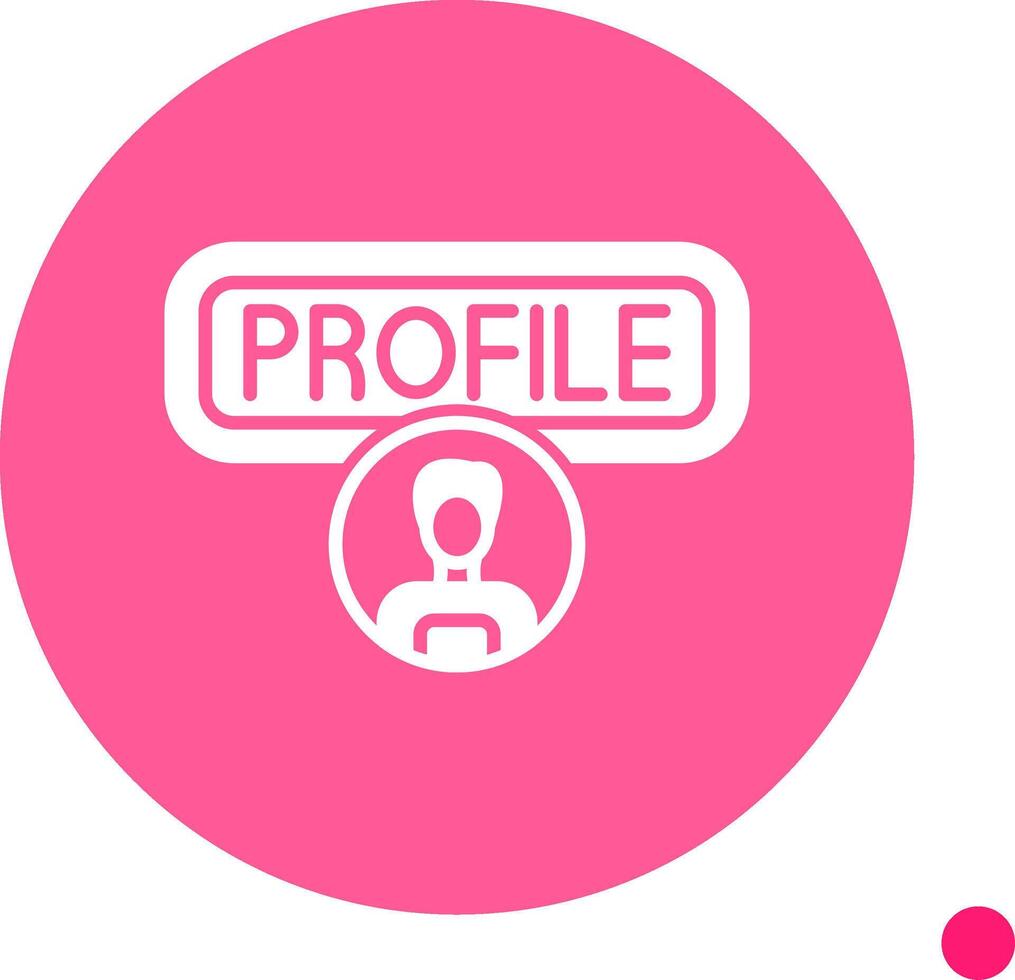 User Profile Long Shadow Circle Icon vector