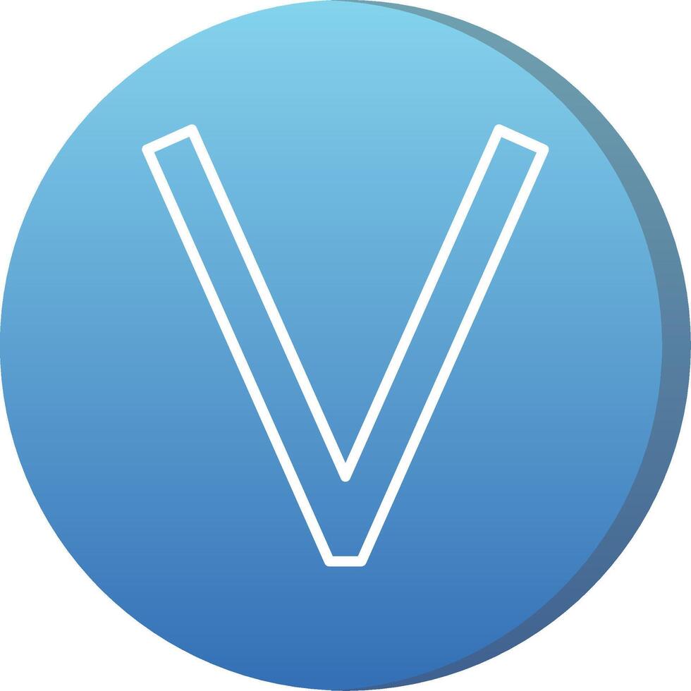 Capital V Icon vector