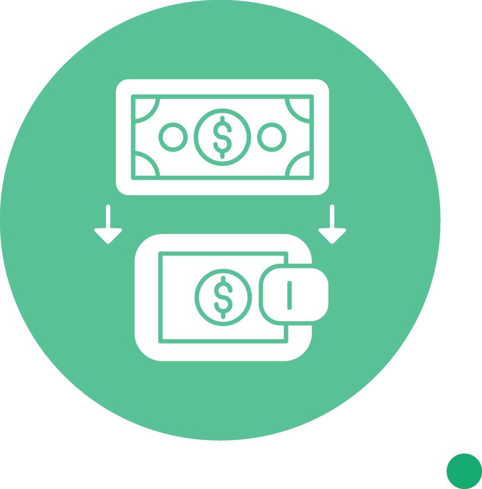 Income Long Shadow Circle Icon vector