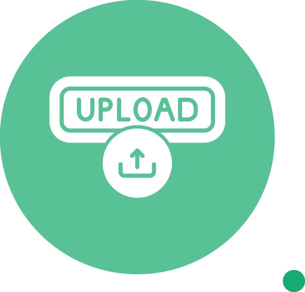 Upload Long Shadow Circle Icon vector