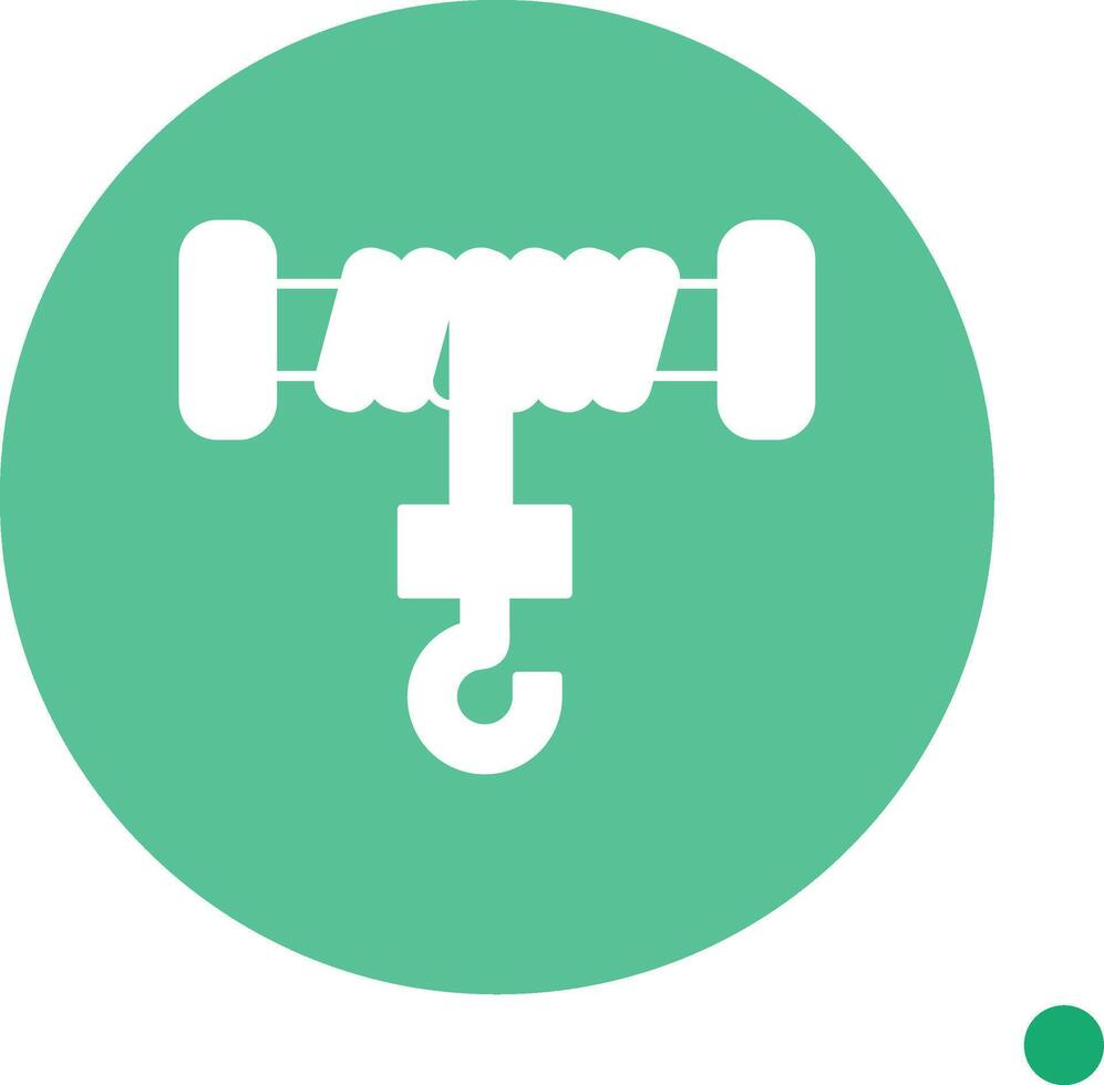 Hoist Long Shadow Circle Icon vector