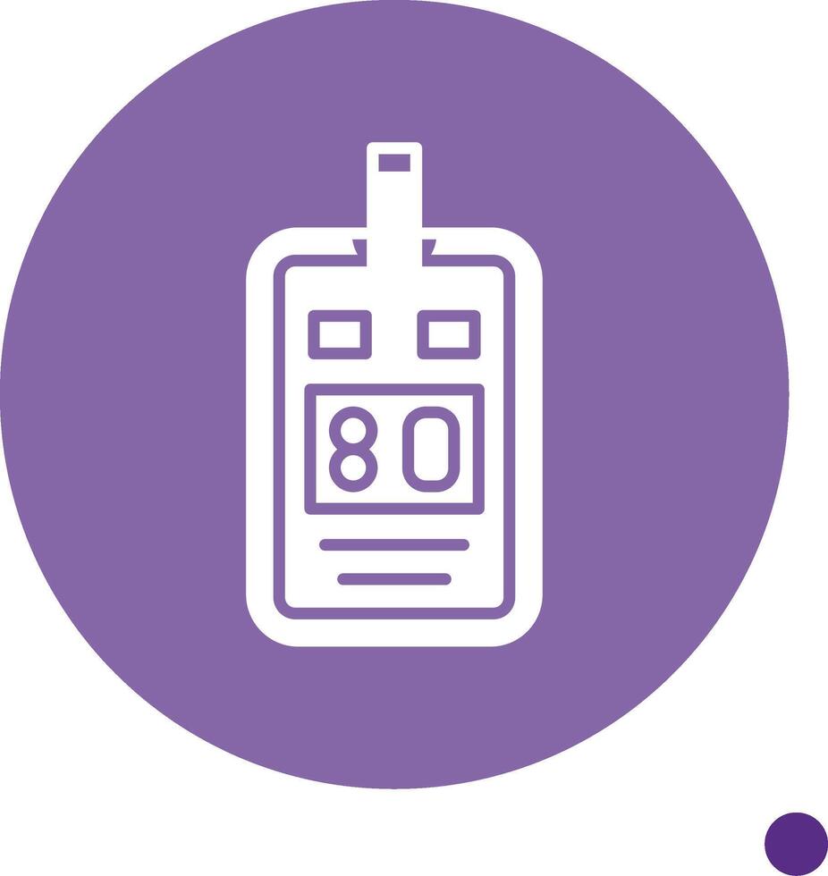 Glucose Meter Long Shadow Circle Icon vector
