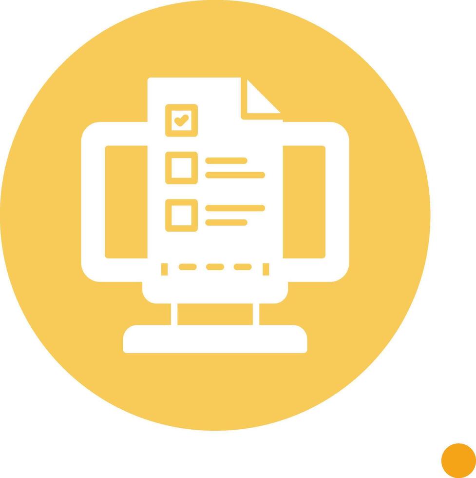 Brief Long Shadow Circle Icon vector