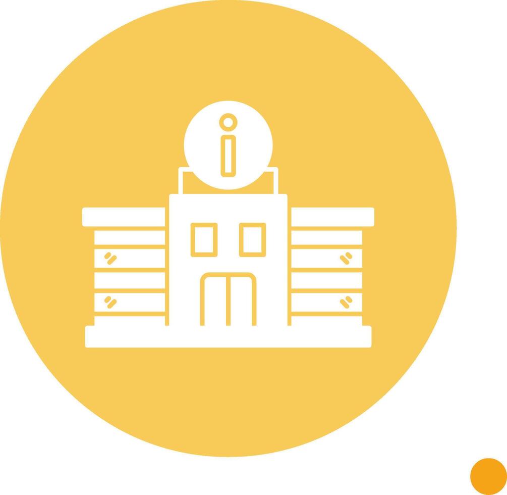 Information Center Long Shadow Circle Icon vector