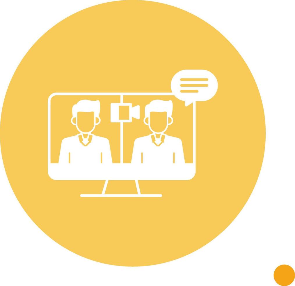 OnLong Shadow Circle Conference Long Shadow Circle Icon vector