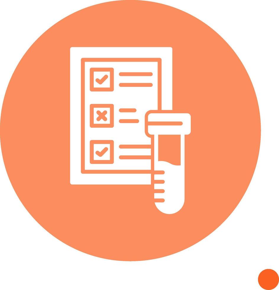 Blood Test Long Shadow Circle Icon vector
