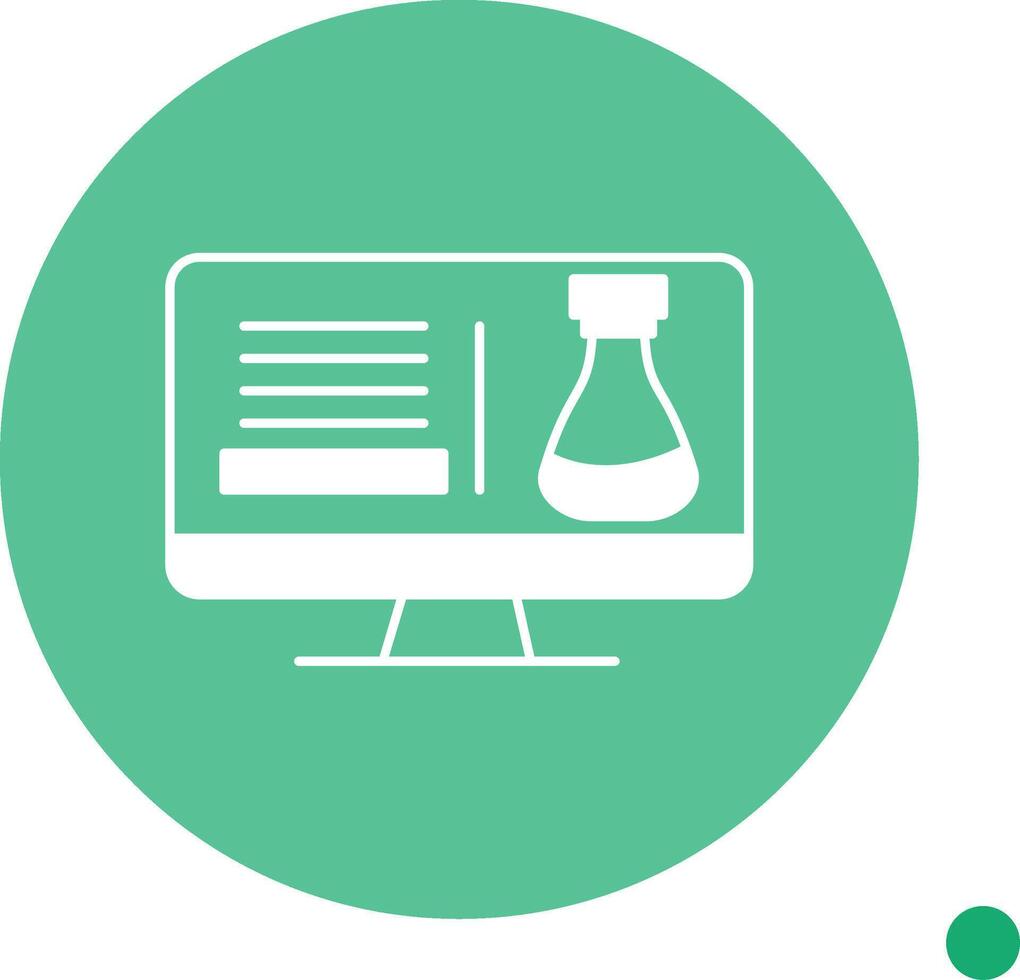 Science Class Long Shadow Circle Icon vector