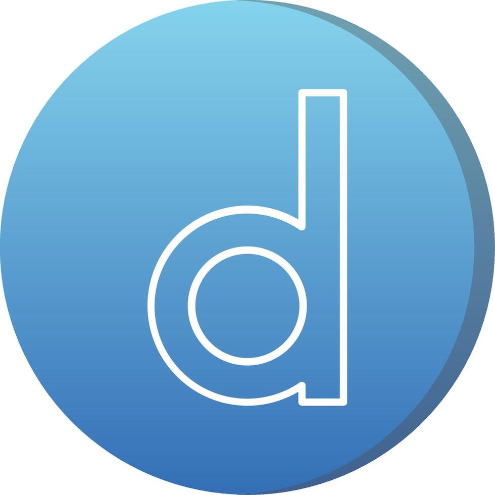 Small d Icon vector