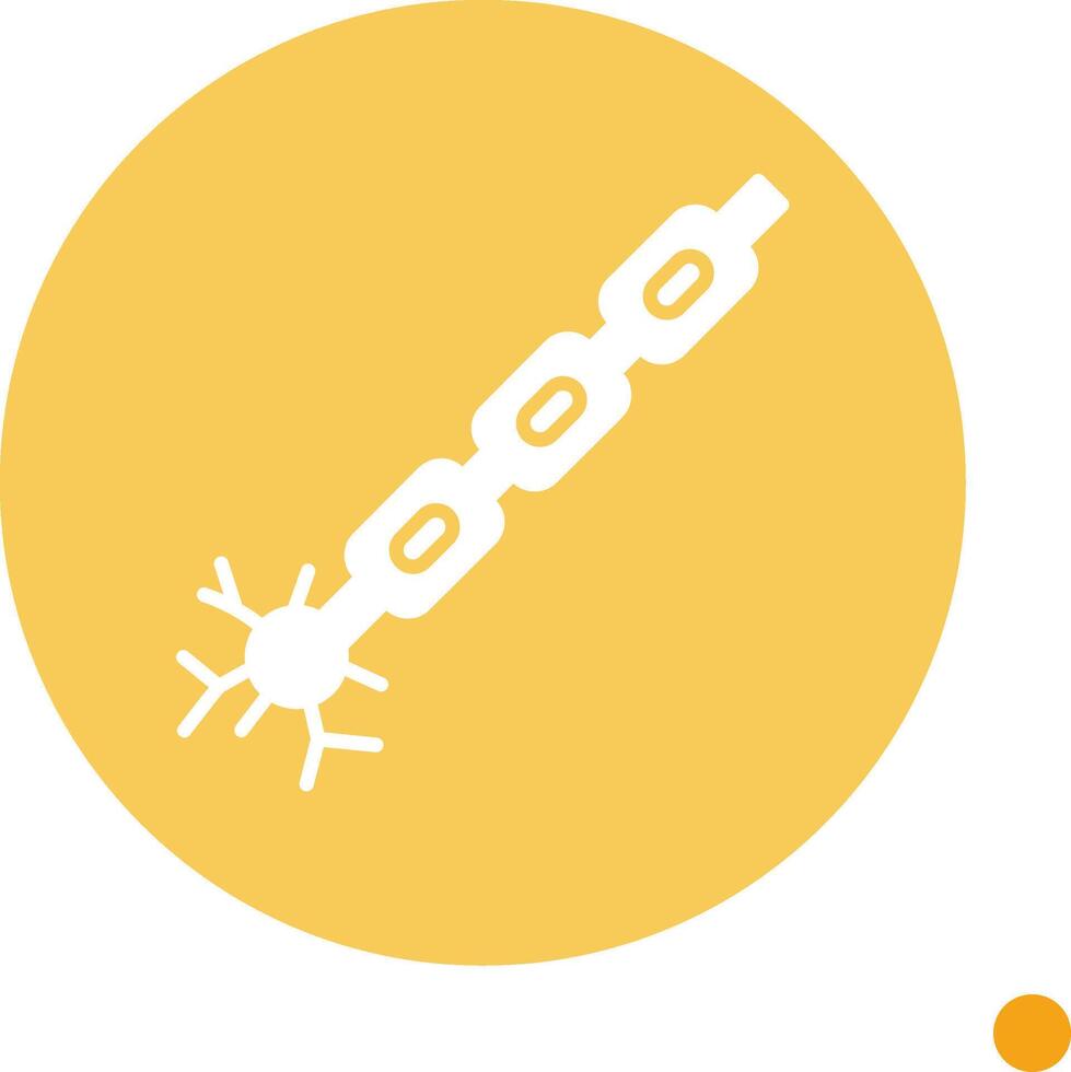 Myelin Long Shadow Circle Icon vector