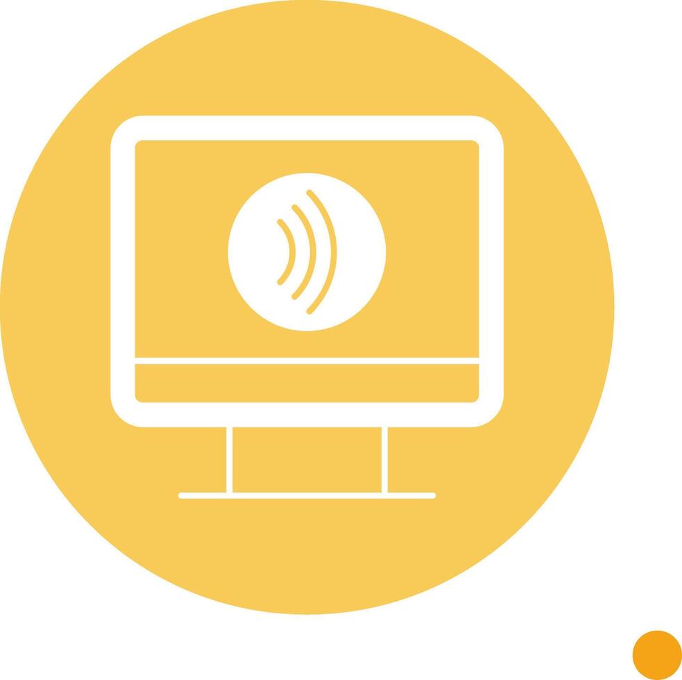 Tap To Pay Long Shadow Circle Icon vector