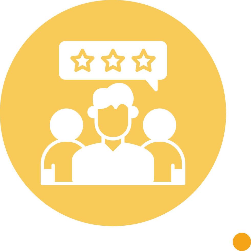 Leadership Rating Long Shadow Circle Icon vector