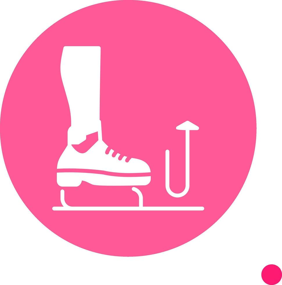 Stomp Long Shadow Circle Icon vector
