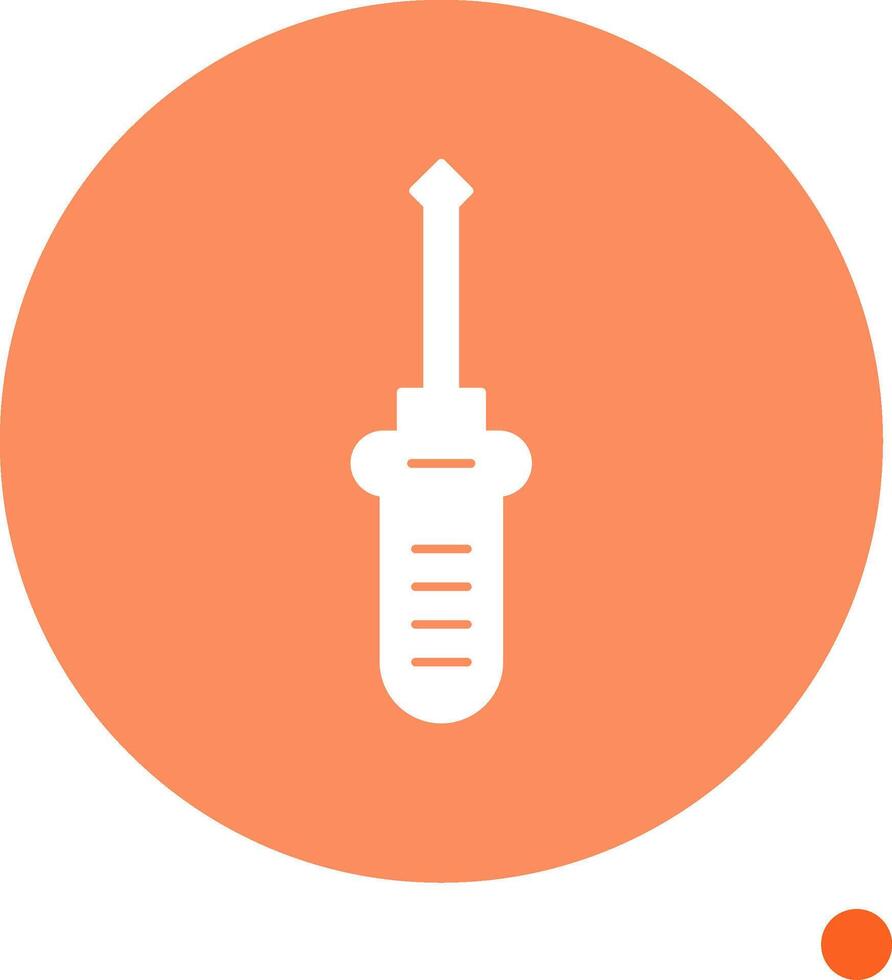Screwdriver Long Shadow Circle Icon vector