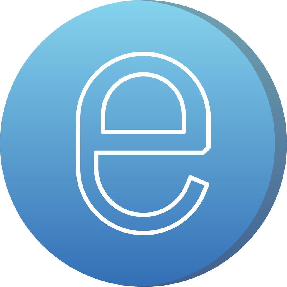 Small e Icon vector
