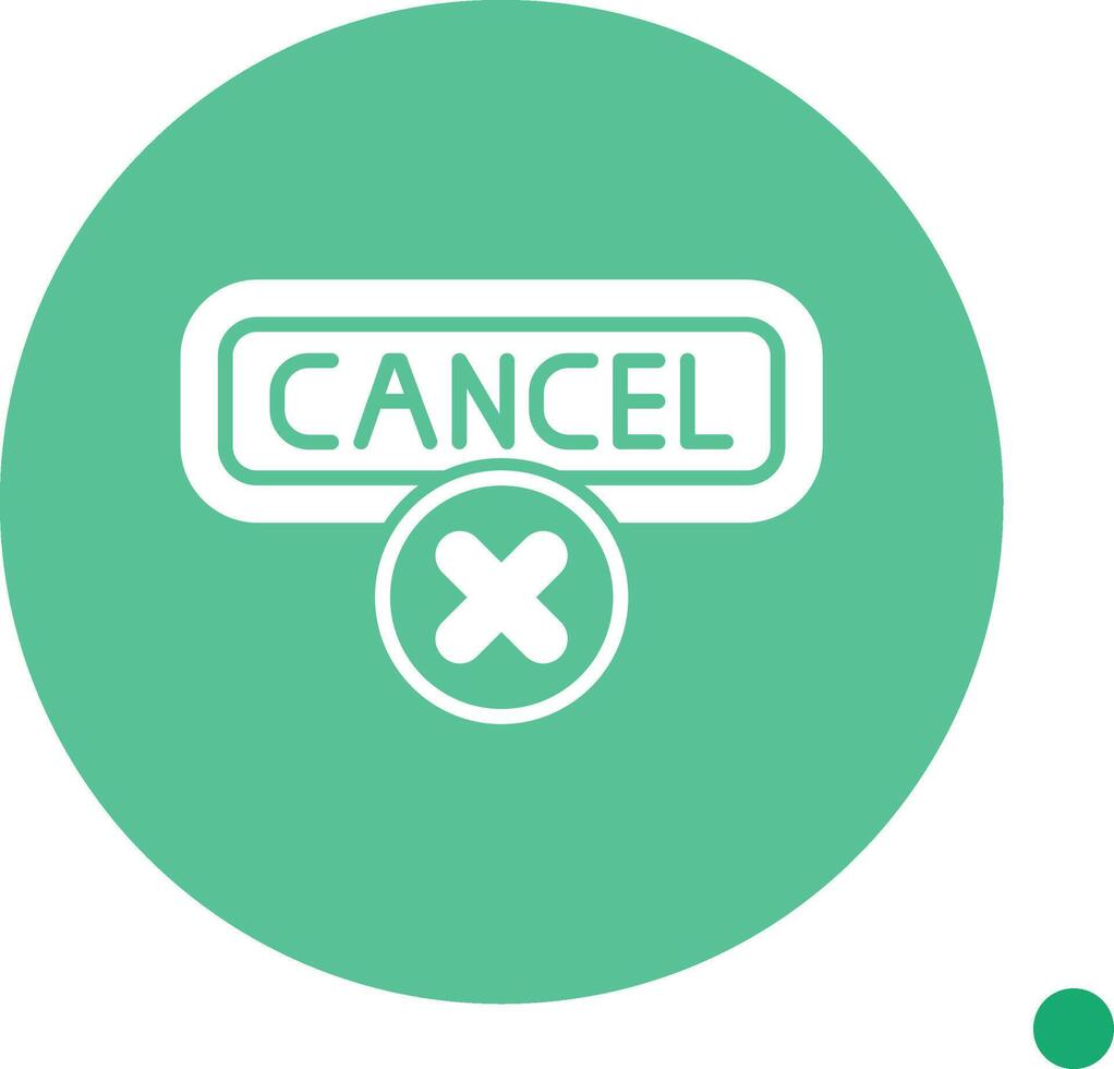 Cancel Long Shadow Circle Icon vector