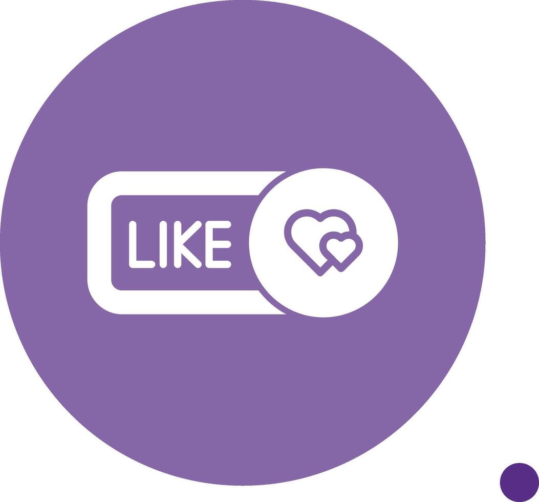 Like Long Shadow Circle Icon vector
