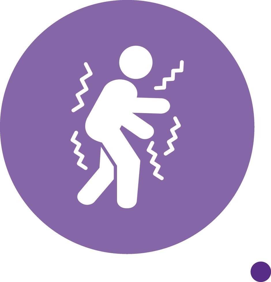 Parkinson Long Shadow Circle Icon vector