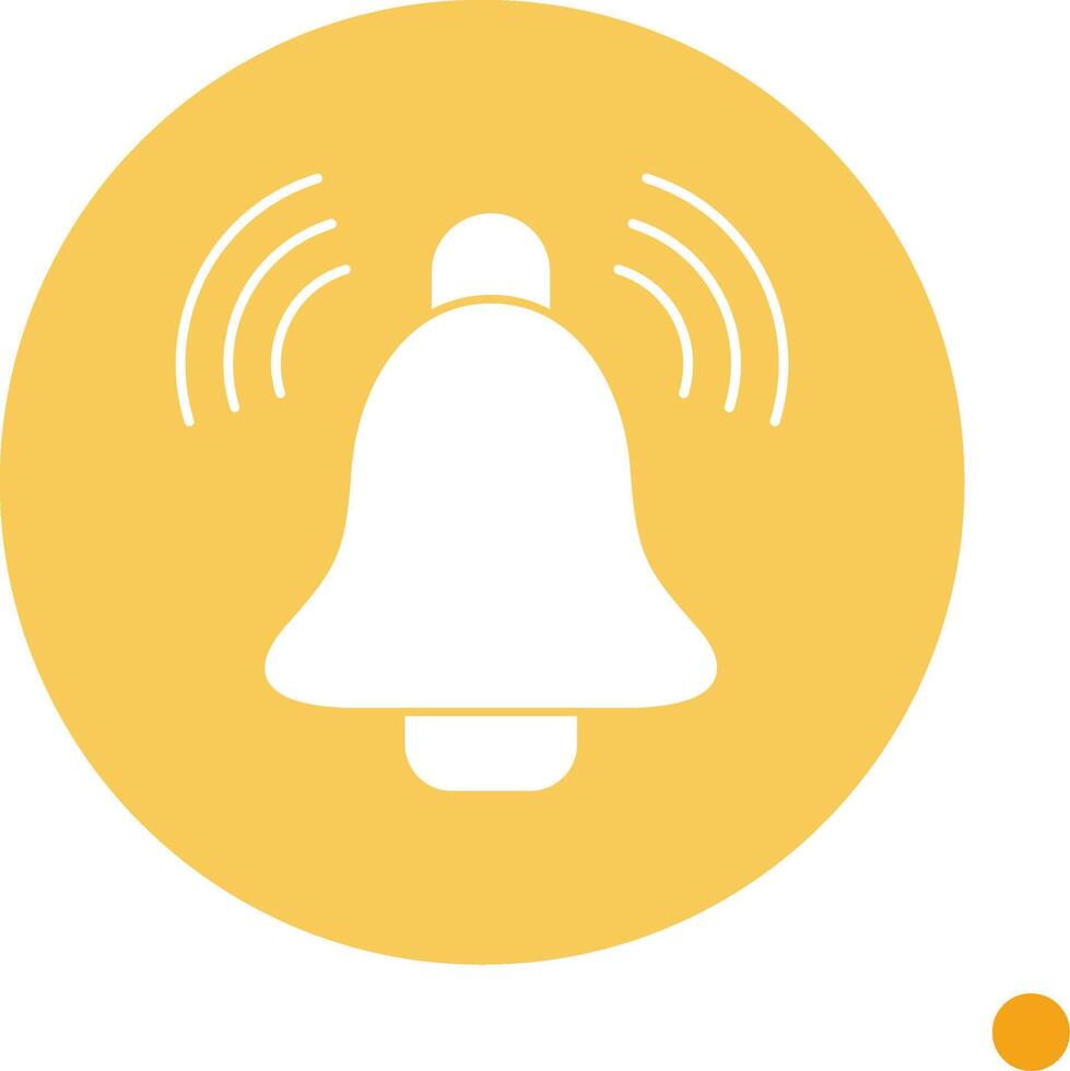 Alarm Long Shadow Circle Icon vector
