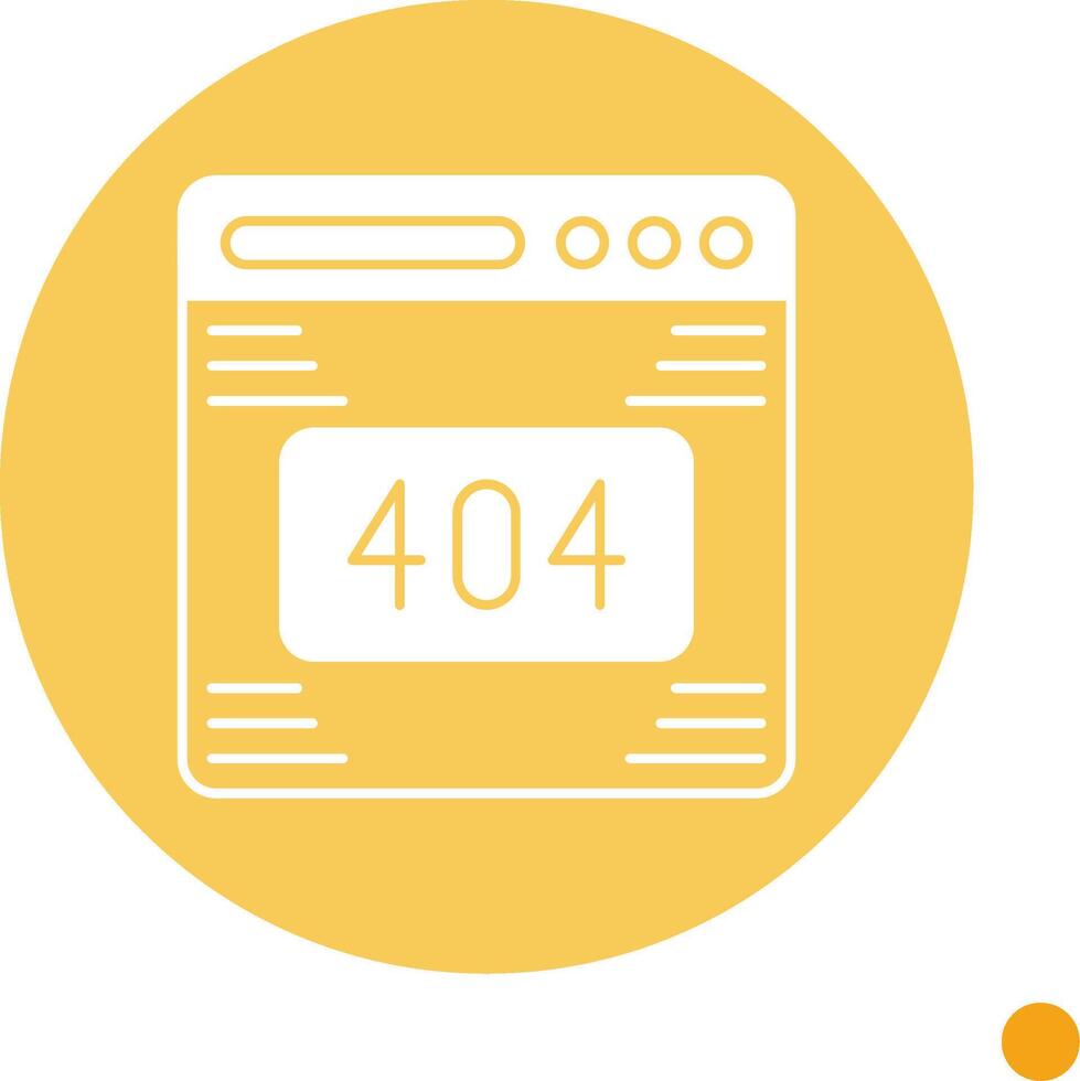 404 Error Long Shadow Circle Icon vector