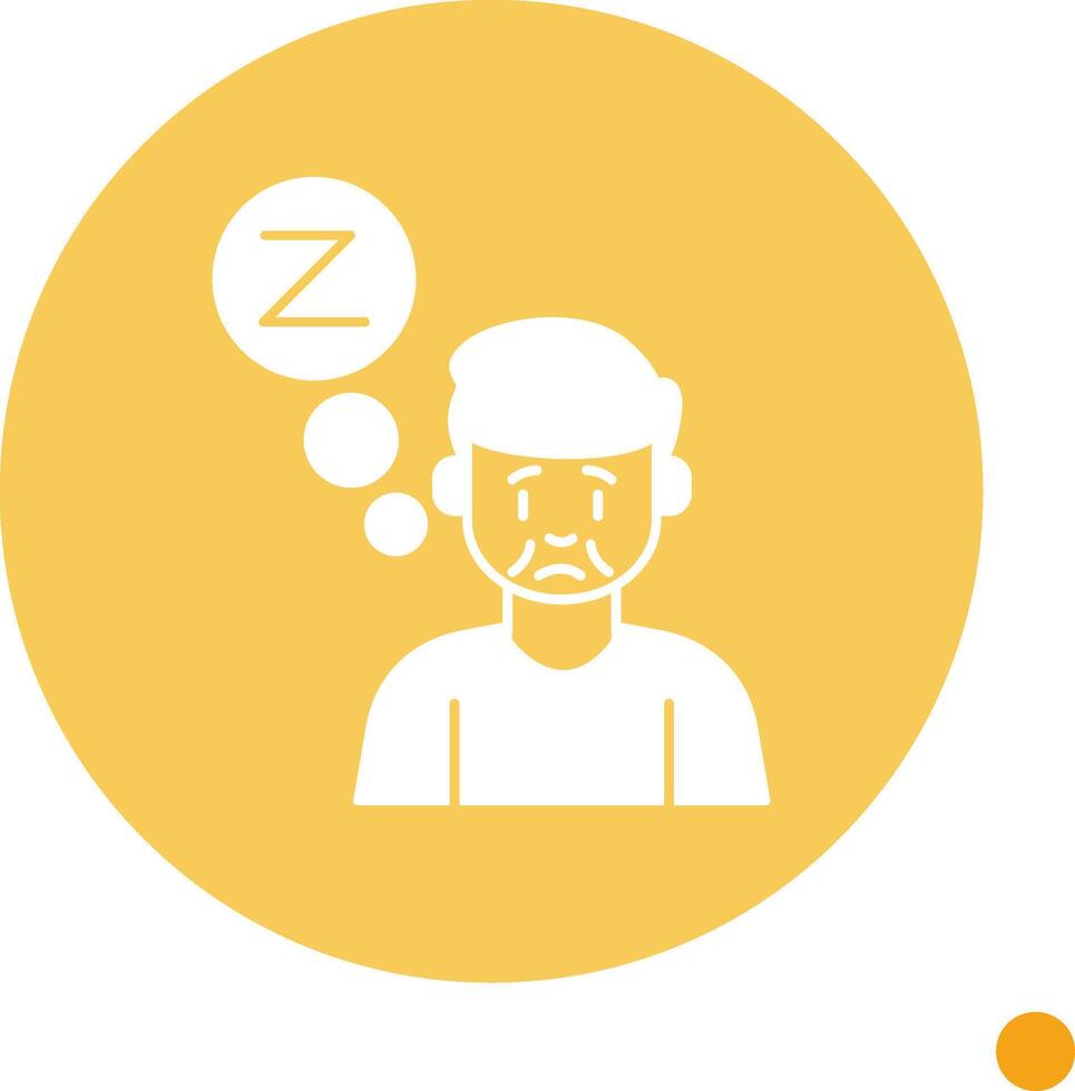 Insomnia Long Shadow Circle Icon vector