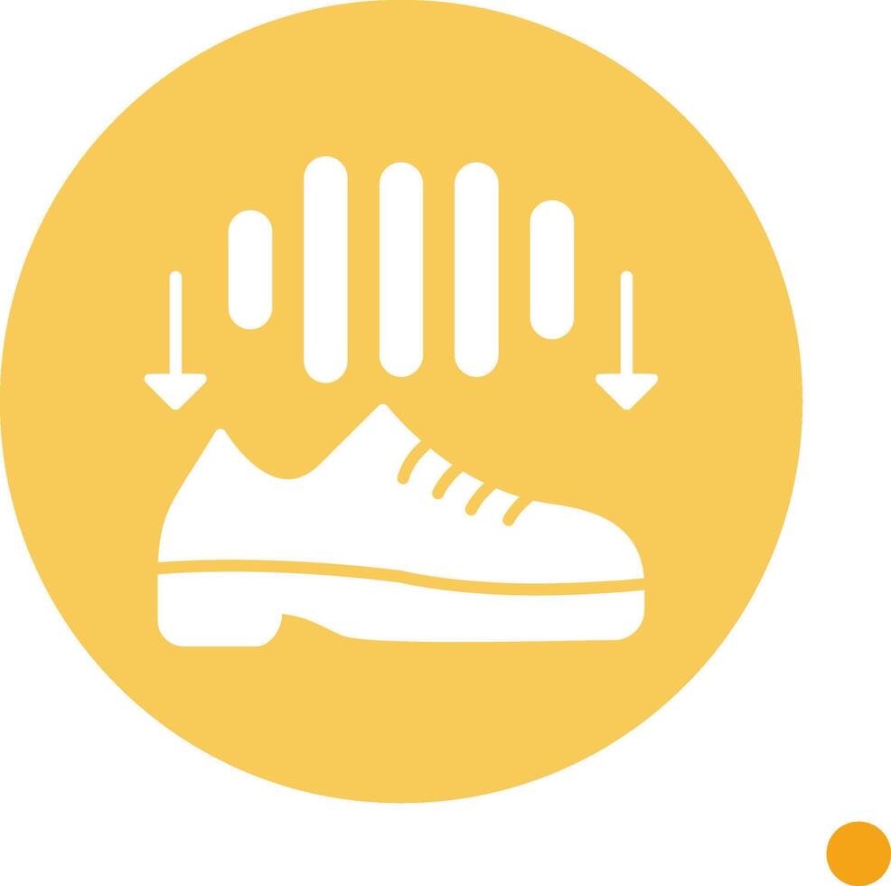 Rhythm Long Shadow Circle Icon vector