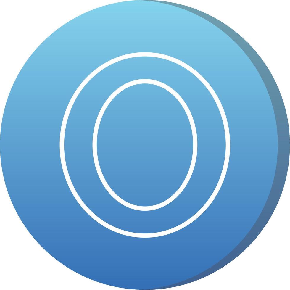 Small o Icon vector