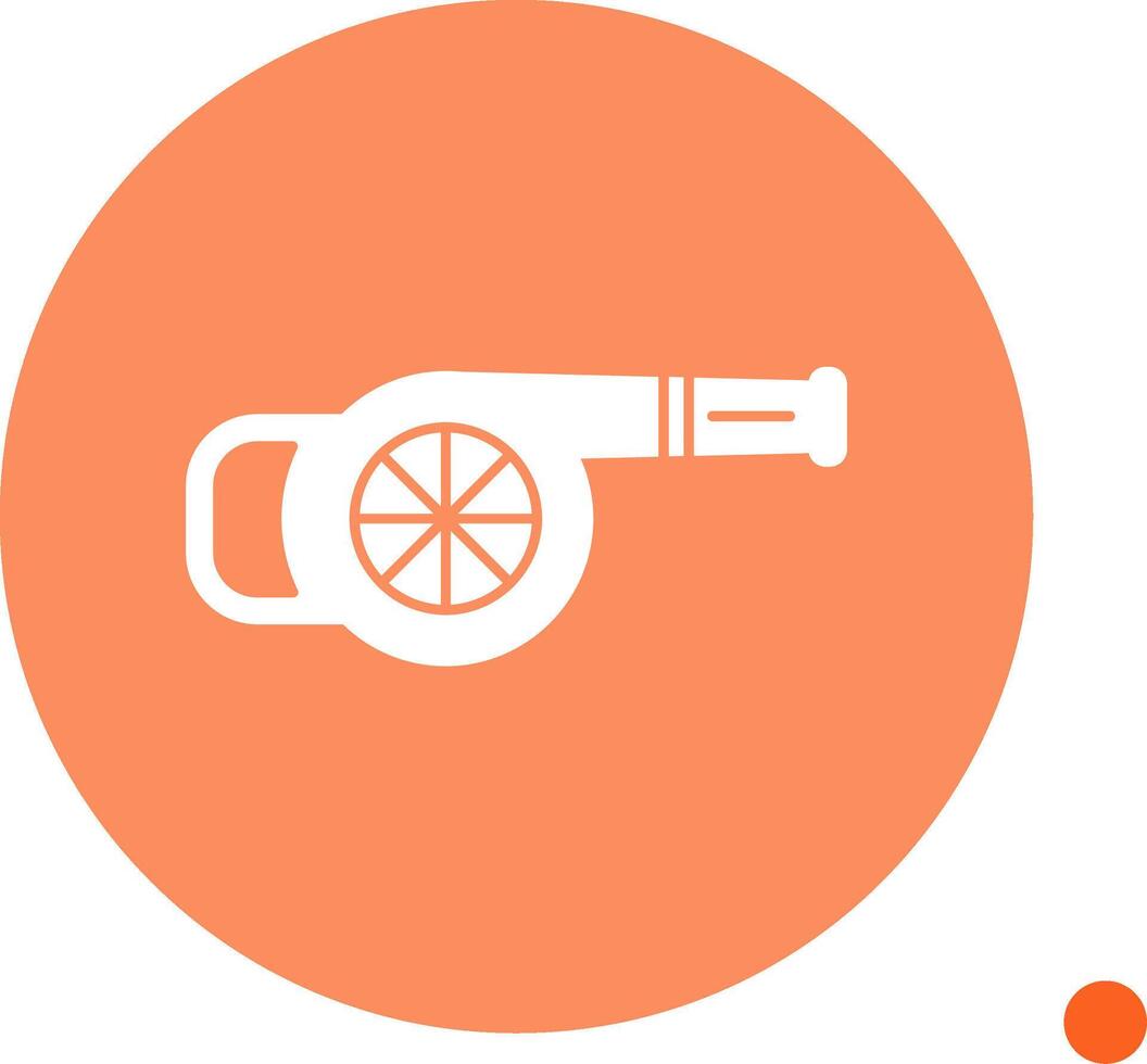 Leaf Blower Long Shadow Circle Icon vector