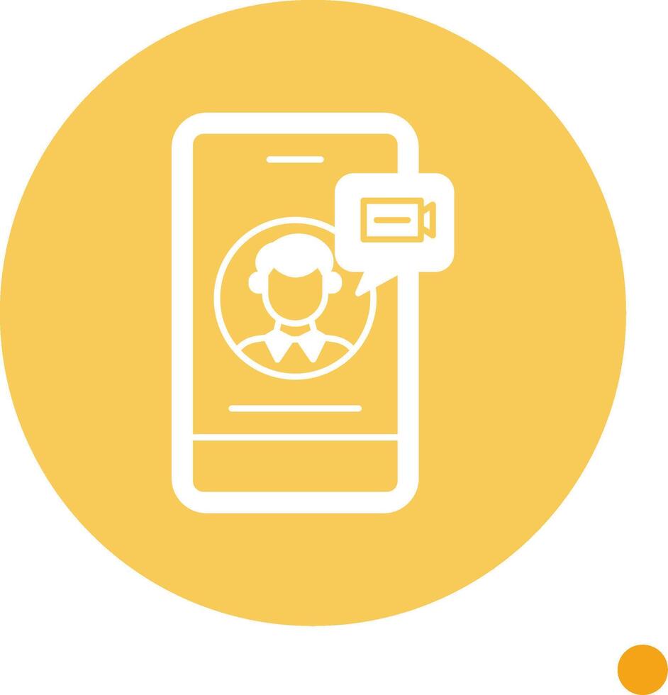 Conference Long Shadow Circle Icon vector