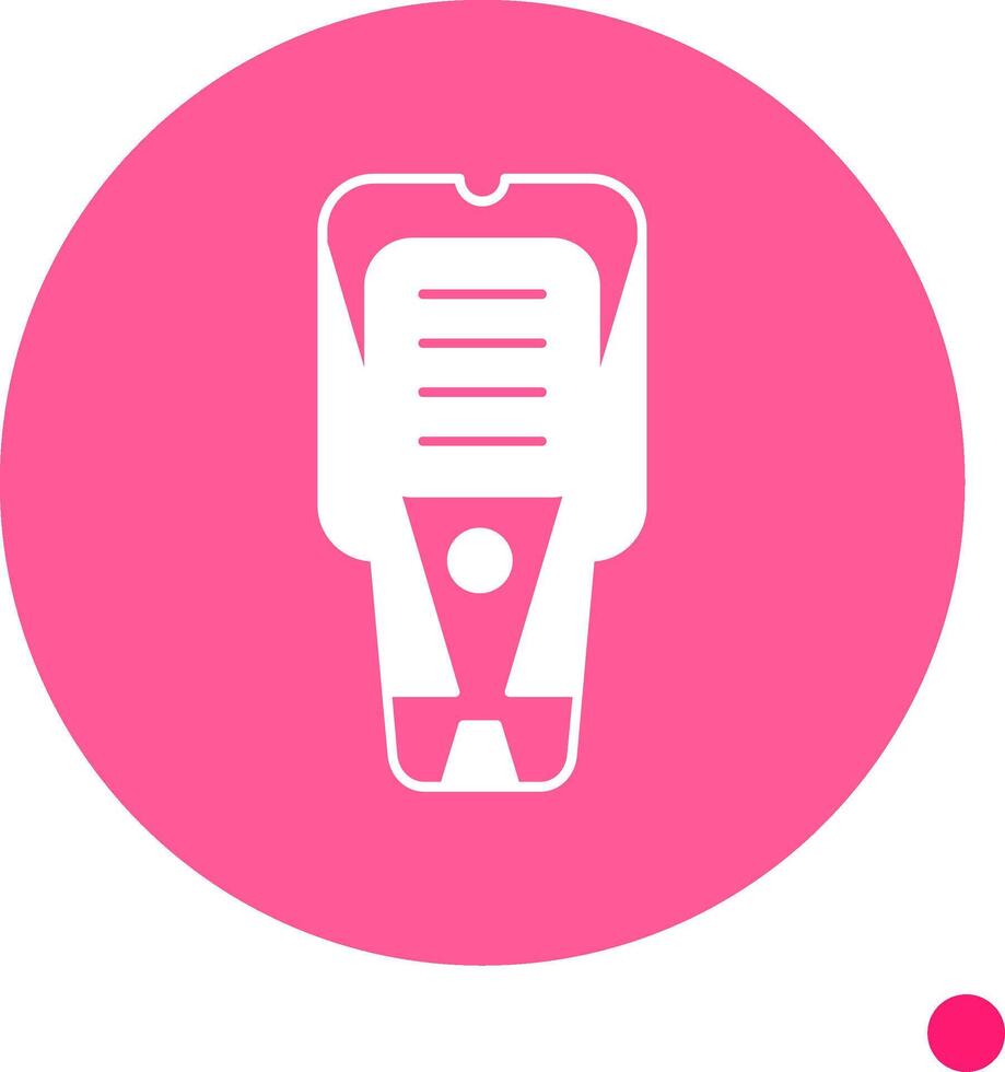 Stud Finder Long Shadow Circle Icon vector