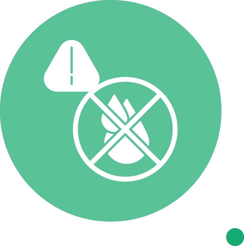 No Clean Water Long Shadow Circle Icon vector