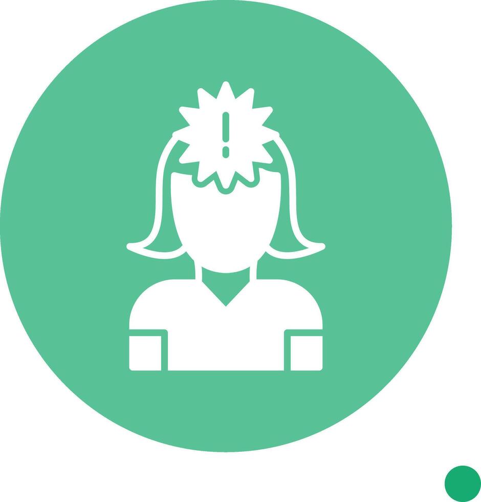 Panic Long Shadow Circle Icon vector