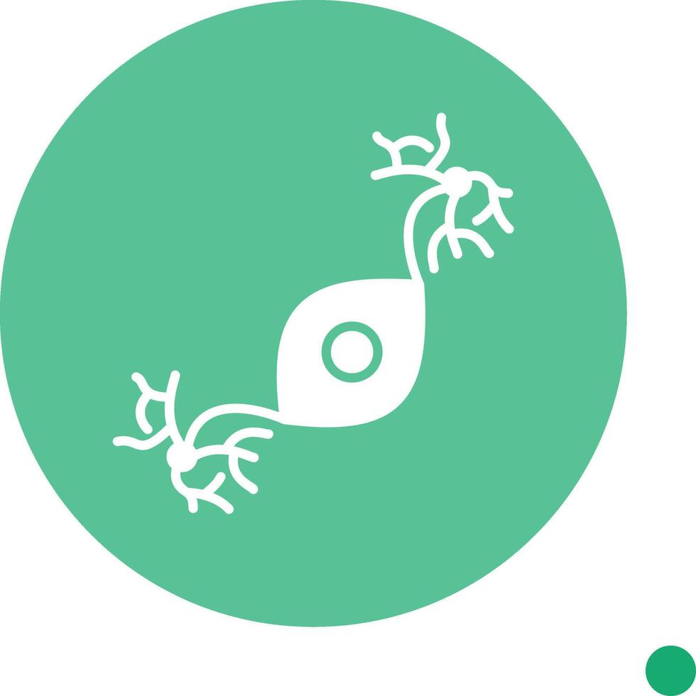 Pseudounipolar Long Shadow Circle Icon vector