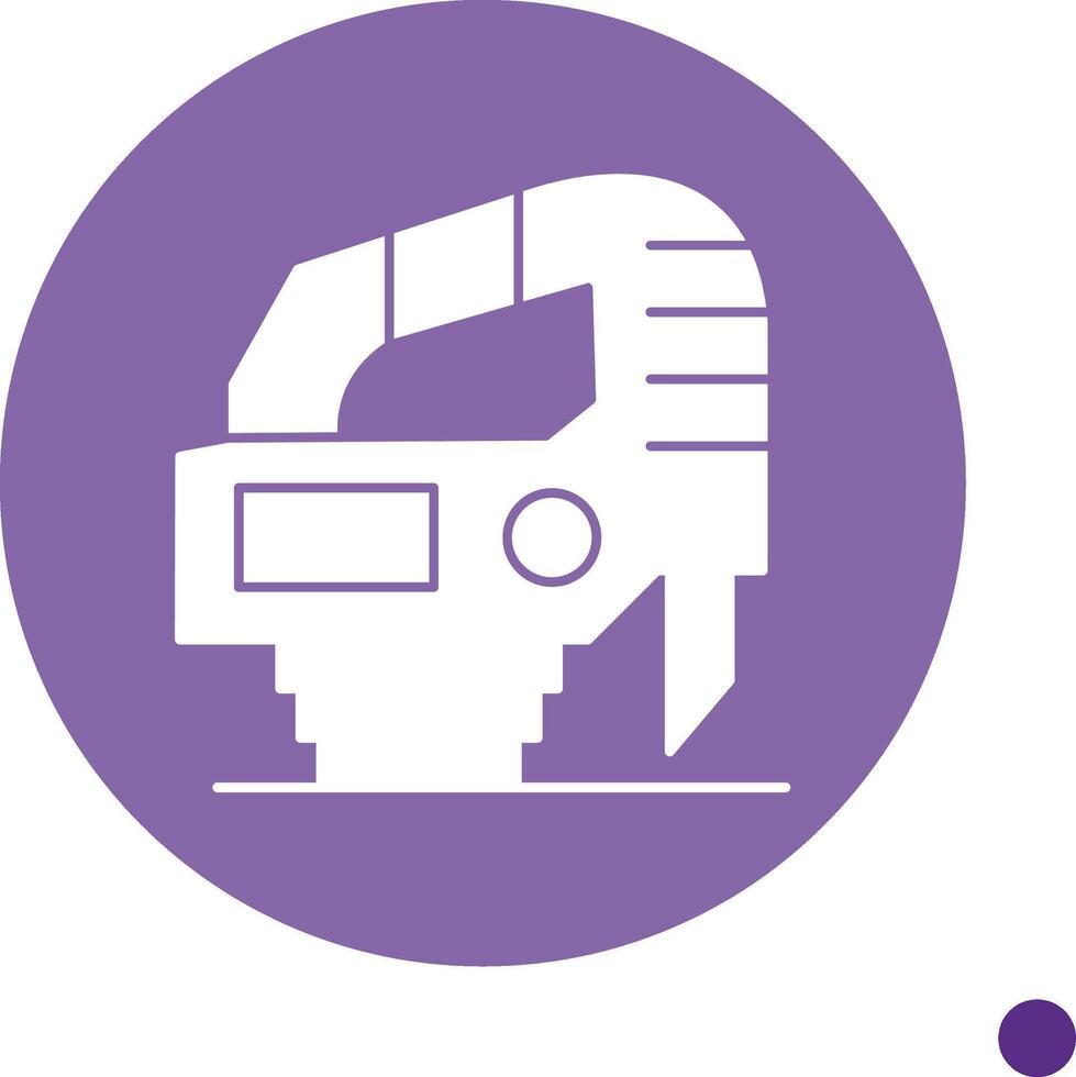 Jigsaw Long Shadow Circle Icon vector